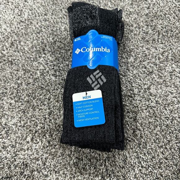 Columbia Other - NEW Men's Columbia 4 Pairs Crew Black Socks - Size 6-12